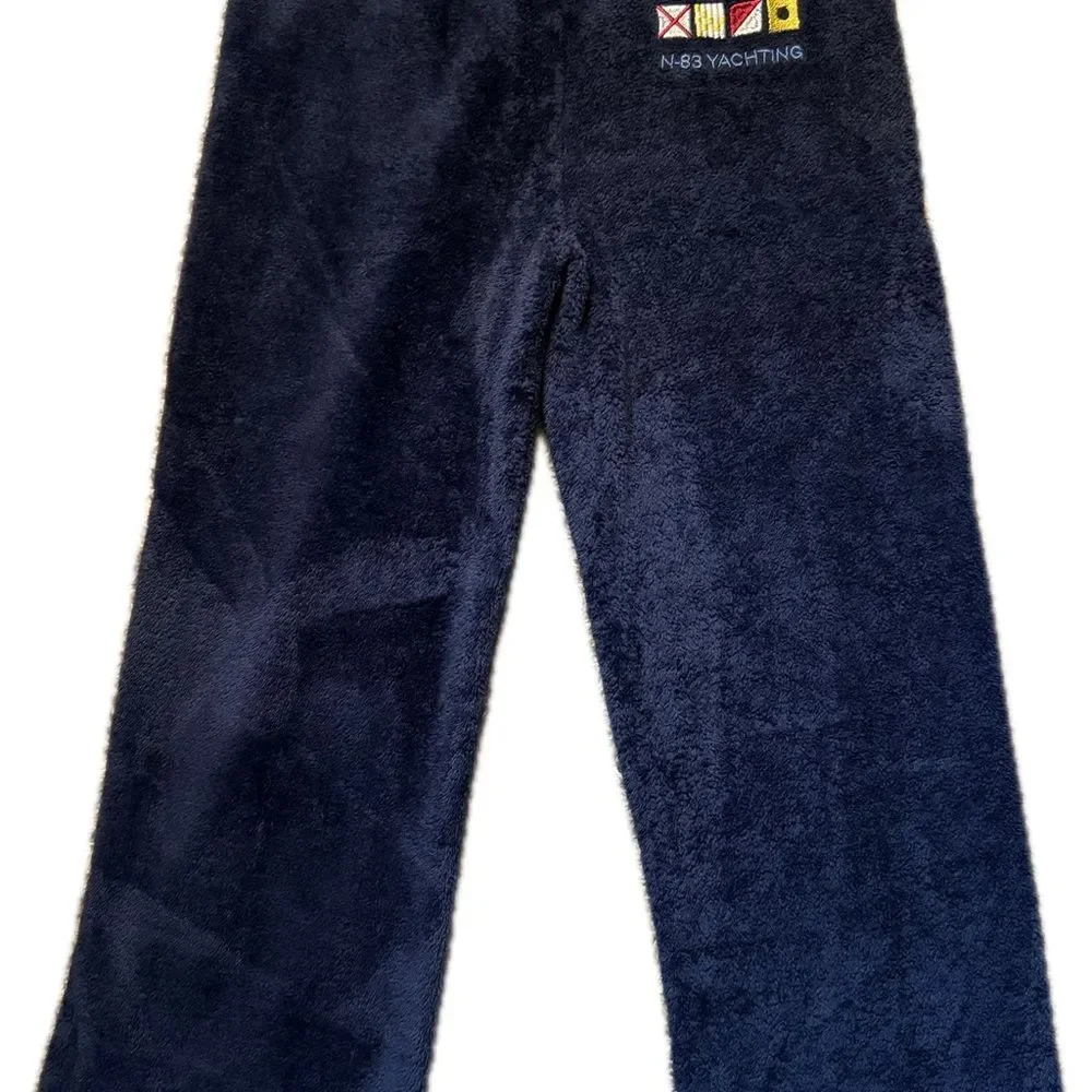 Boys Pajama Bottoms Bundle Lot of 2 Nautica Navy Gray Red Plaid Size L 10-12
